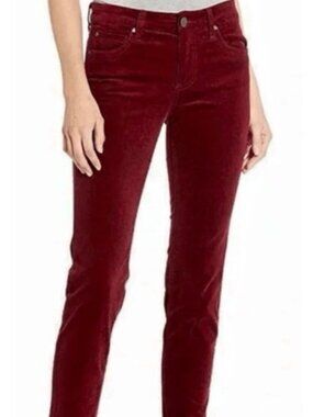 Kut from the Kloth Corduroy Skinny Pants Burgundy Magenta Women’s Size 6